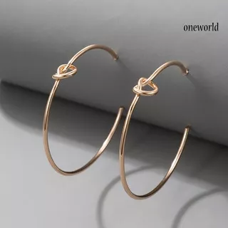 OW# Simple Earrings Hoop Geometry Big Circle Oversized Metal Hoop Earrings for Daily Wear