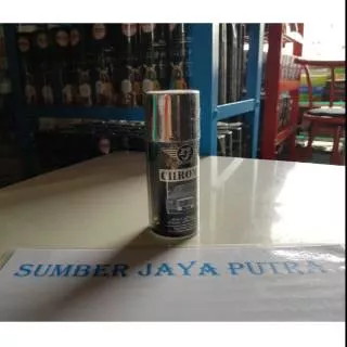 RJ london chrome silver acrylic epoxy spray paint pilok pylok pylox cat semprot isi 150 cc