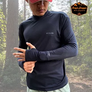 Baselayer Columbia Omni Heat - Baju Kaos Manset Olahraga Lengan Panjang Thumb Hole