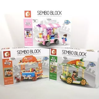 [1000183531] LEGO SEMBO BLOCK FOOD CART TRUCK