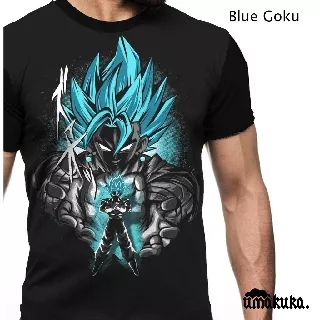 baju kaos dragon ball anime son goku blue goku tshirt umakuka 3d naruto one piece premium terbaru