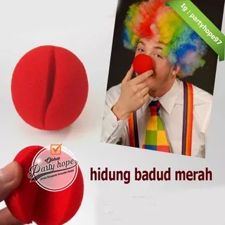 hidung badut merah / red nose / clown party / perlengkapan badut / aksesoris badut / hidung bulat