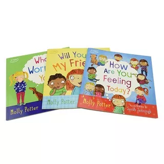 Molly Potter 3 books Collection-How are you feeling today?What`s worrying you?Will You be My Friend?