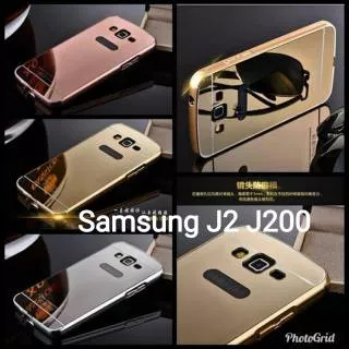 Case bumper slide mirror samsung J2 J210 . J3 J310 . J1 .  J1 mini . J120 hardcase hard case