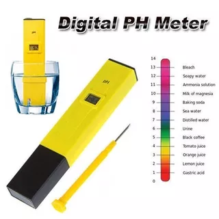 Alat Ukur Uji asam basa PH Meter lab Tester Pen Air Minum/Akuarium - PH-2016 - Yellow