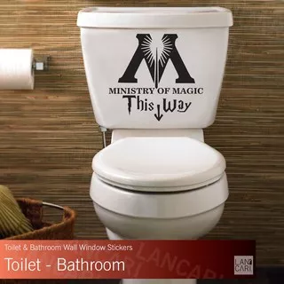 Stiker Toilet Ministry of Magic WC kamar mandi rumah cafe kantor dekorasi toko resto unik tema lucu