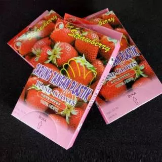 Sarung Tangan Plastik Strawberry