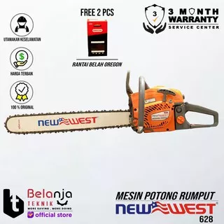 NEW WEST Chainsaw 628 24 Inch Mesin Gergaji Potong Kayu + Bonus Rantai Oregon 24 Inch