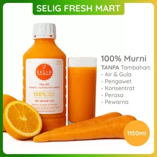 Cold Pressed Juice 100% Jeruk & Wortel 1150ml Jus Buah The OC - Selig Fresh Mart