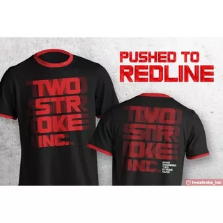 Kaos Tshirt Twostroke Inc 2021  Blur Edition Warna Merah dan Hitam