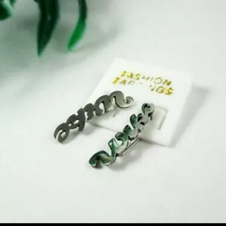 Anting nama monel Silver