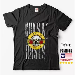 Kaos Guns n Roses Band Rock Pria Wanita S, M, L, XL Tshirt Heavy Metal