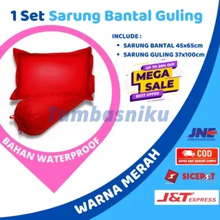 Perlengkapan Kamar Tidur 1 Set Sarung Bantal Guling Hotel Waterproof