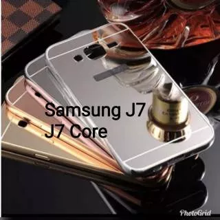 Case bumper slide mirror samsung J7 / J7 core . J510 . J710 . J5 prime. Grand 2 hardcase hard case
