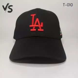 VS Topi Pria Base Ball Logo LA Hitam T010-Topi baseball import