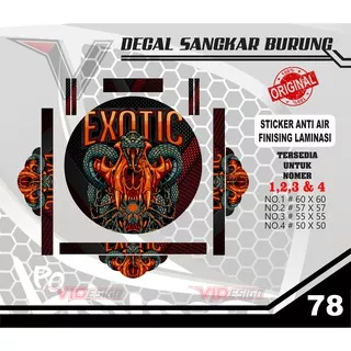 Stiker tebok sazime ebod jaya / Decal sangkar bulat MURAI No. 1 2 3 dan 4