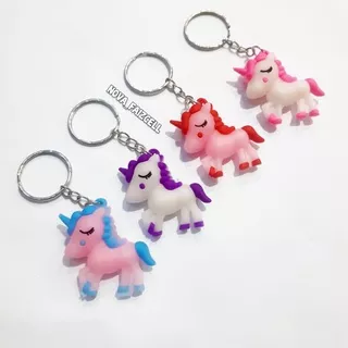 Gantungan Kunci / Key chain jelly Unicorn doff matte / Gantungan kunci karakter.