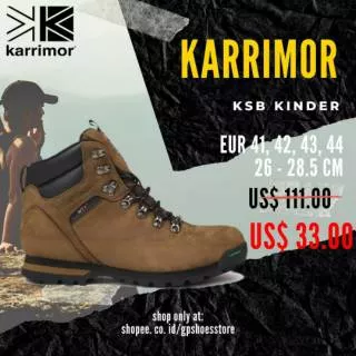 Karrimor KSB Kinder Waterproof Breathable Walking Boots Sepatu Hiking Gunung Original BNIB