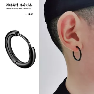 Hip-hop Men`s New Trend Earrings Simple Fashion Circle Hoop Earrings for Women
