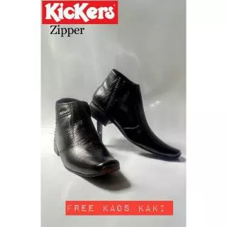 Sepatu Kickers pantofel resleting boots kerja kantor formal resmi pesta pria *FREE KAOS KAKI