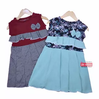 Dress Loona uk 1-2 Tahun / Model Dres Anak Perempuan Cewek Baju Batik Murah Casual Pesta Yukensi