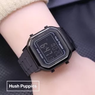 JAM TANGAN UNISEX PRIA WANITA HUSH PUPPIES DIGITAL RANTAI DIAMETER 4 CM || JAM TANGAN FASHION