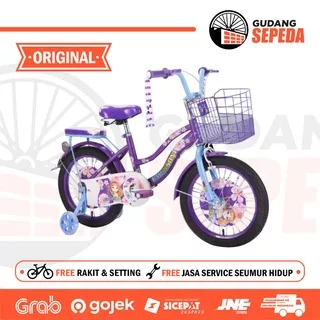 Sepeda Mini Anak Cewek Emerson Beauty 12 dan 16 inch BMX perempuan 3 - 8 tahun COD Kredit cicilan ok