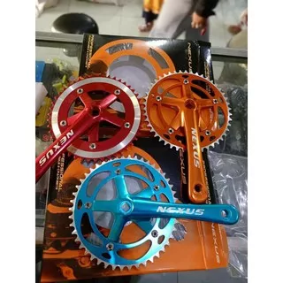 CRANK NEXUS SINGLE SPEED 46T UNTUK MINION SELI SEPEDA LIPAT MINI TREK MINIVELO FIXIE