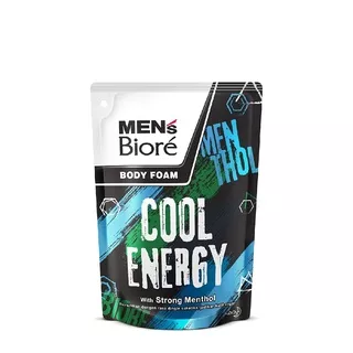 Men's Biore Sabun Mandi Cair Untuk Pria Cool Energy Strong Menthol Refill 400 ml - Sabun Cair Body Wash