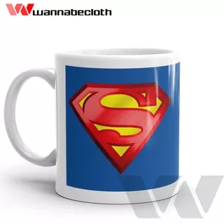 Mug Superman Gelas Superman Cetak Mug Custom Mug Printing Kado Gift Hadiah Mug Superman Logo