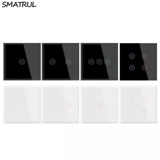 SMATRUL Sentuh saklar dindingCahaya led Lampu Kristal Kaca Layar Panel  AC 220 V 240 V Sensor on off