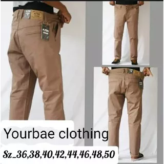 UKURAN JUMBO CELANA PANJANG PRIA CHINO MOCA MODEL SLIM REGULER UKURAN BESAR 28-50 - YOURBAE CLOTHING