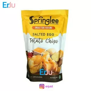 Springlee Salted Egg Potato Chips Snack Kekinian