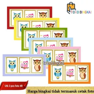 Bingkai Foto 4R isi 3, Frame Foto 4R isi 3, Bingkai Foto Minimalis, Bingkai Foto Keluarga