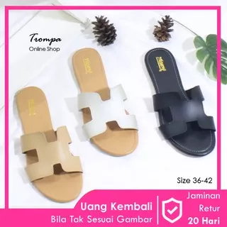 flatshoes wanita Sandal sendal wanita kekinian cewek cewe murah sandal selop wanita terbaru KH12