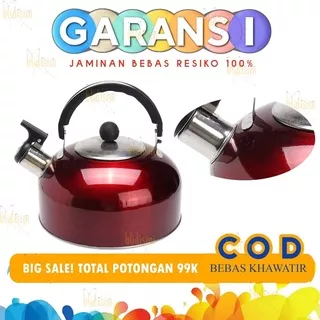 Teko Siul 5 Liter Stainless Warna - Ceret Bunyi Masak Air Panas (whistling kettle)