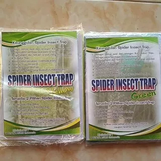 SPIDER INSECT TRAP Perangkap Hama Kutu Kebul Kaper ISI 20 Lembar warna Hijau