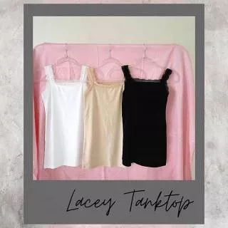 Raccy LACEY TANKTOP Cotton Black White Cream