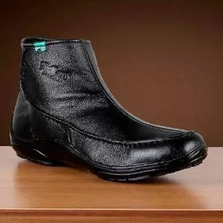 COD | SEPATU KULIT ASLI KICKERS ZIPPER HITAM COKLAT - SEPATU BOOTS SLETING PRIA KERJA KANTOR FORMAL