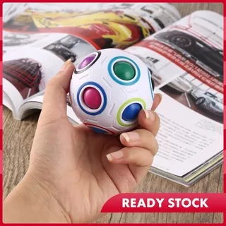 [Ready] Fidget Cube Rainbow Football Creative Ball Spherical Magic Cube Speed Puzzle Toys Gift EYEwear