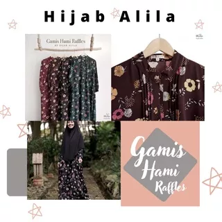 NEW!! Gamis Hami Raffless Hijab Alila | Dress Motif simpel Alila