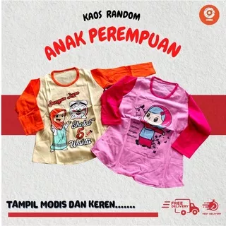 ORINAKIDS Baju Kaos Atasan Pakaian Anak Perempuan Cewek T shirt Distro Motif Five Star Karakter Kartun Lengan Panjang Pendek Umur Usia 1 2 3 4 5 6 7 8 9 10 11 Tahun - 12 Tahun Grosir Eceran Premium Murah Exclusive