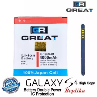 Great Baterai Battery Double IC Samsung Galaxy S4 Replika S4HC B600BC