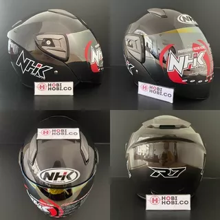 HELM NHK R7 SR SOLID POLOS GUNMETAL HELM NHK HALF FACE ORIGINAL TERBARU KYOTO GALAXY R 7 R-7