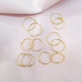 Anting gipsi kawat emas asli 24k, anting anak, perhiasan, anting, anting emas, perhiasan emas