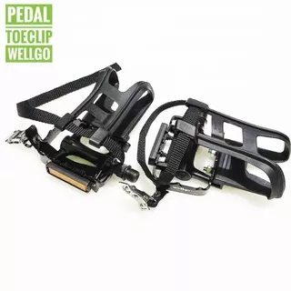 pedal toeclip wellgo bearing - pedal fixed - pedal strap - pedal sepeda fixie - pedal skid