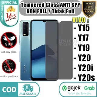 TG Anti SPY Vivo Y15 Y17 Y19 Y20 Y20i Y20s Tempered Glass YES Anti Gores Privacy Anti intip