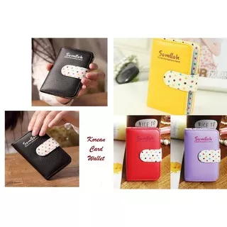 dompet Korean Card Wallet 20 Slot (Muat 20 kartu, bahan kulit sintetis halus) N5O8