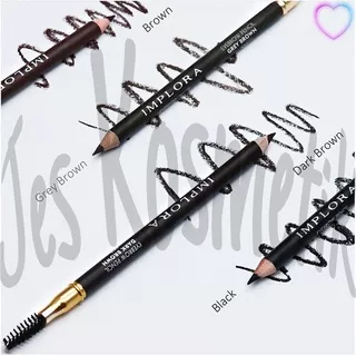 [LUSINAN] Pensil Alis Implora 2 in 1 Original Eyebrow Pencil / Grosir Kosmetik