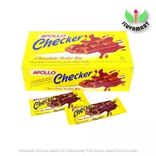 Apollo Checker Chocolate Wafer Bar 1 PCS Wafer Salut Coklat